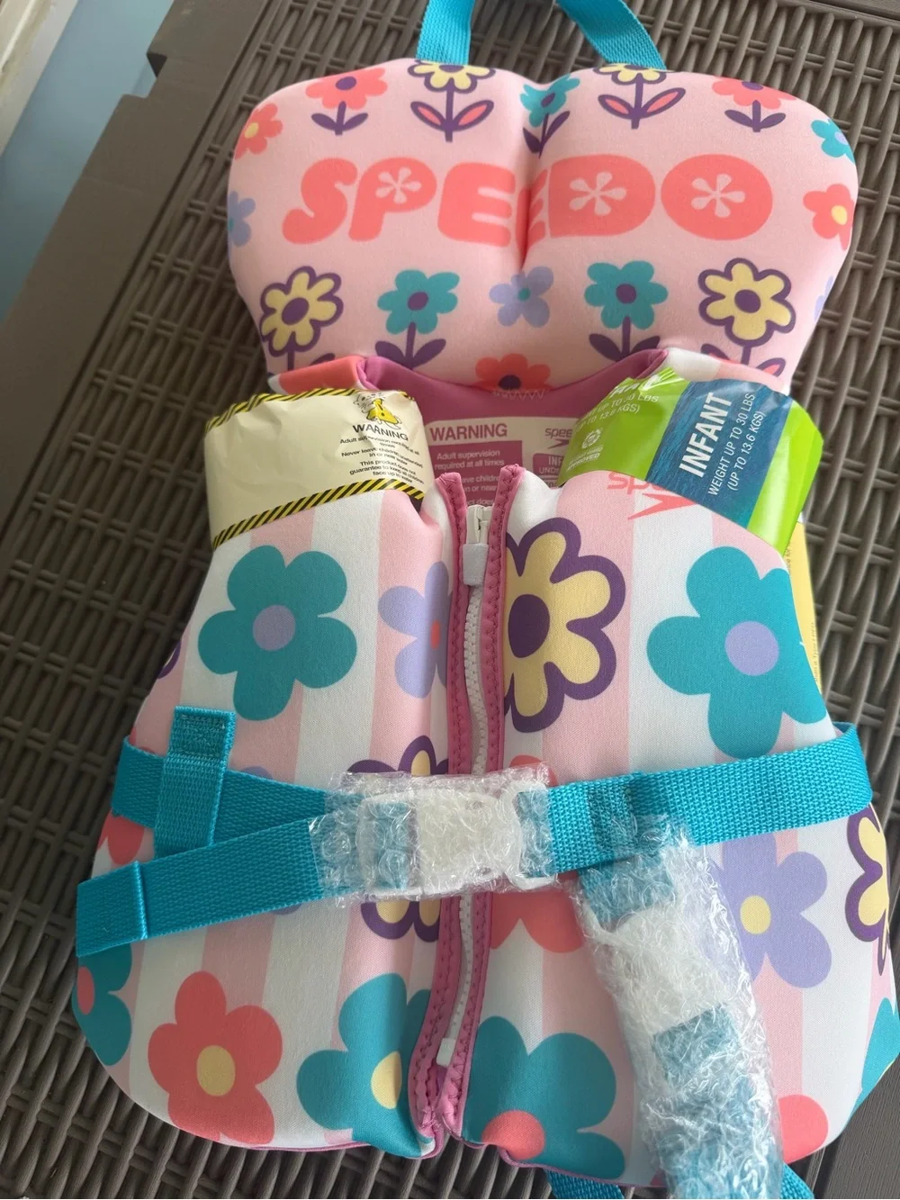 Speedo Infant Floral Swim Vest in Pink, Teal, Purple